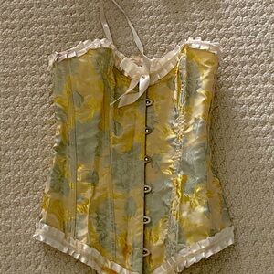 Gold & Turquoise Bustier Top